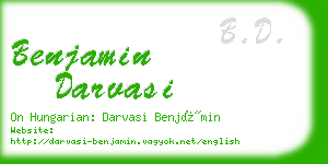 benjamin darvasi business card